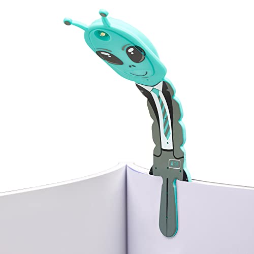 Flexilight Reading Light 2 in 1 Bookmark Book Light LED Clip On Reading Lamp Children Book Torch for Reading in Bed Book Accessories Gift Idea for Readers Book Lovers (Alien Teal) (FLPAT) - Image 4