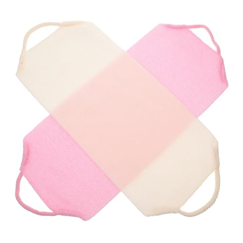 VALICLUD 2 Piezas Tira para frotar la espalda depurador de piel muerta toalla de baño usable para mujeres toallita de sisal masaje con guantes exfoliante toallas xl trapo coreano poliéster