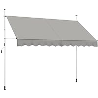 Yaheetech Tenda da Sole per Balcone Esterno Veranda a Bracci Estensibili con Manovella