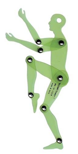 Jack Richeson Human Figure Positioning Template 6-3/4 in Green