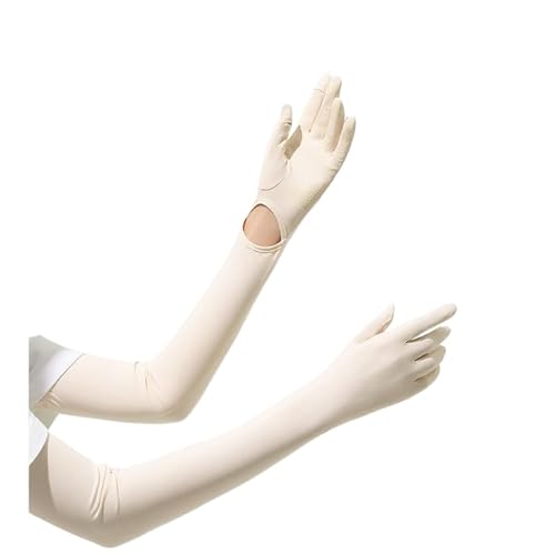 アームカバー 冷感 アームカバー UVカット レディース 腕カバー ひんやり 接触冷感 UPF50+ 日焼け防止 ロング丈 両腕 指掛けタイプ 紫外線対策 吸汗速乾 スポーツ運転用自転車 男女兼用 (H)