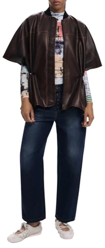 Poncho Richmond Desigual con estampado geometrico y flecos 4