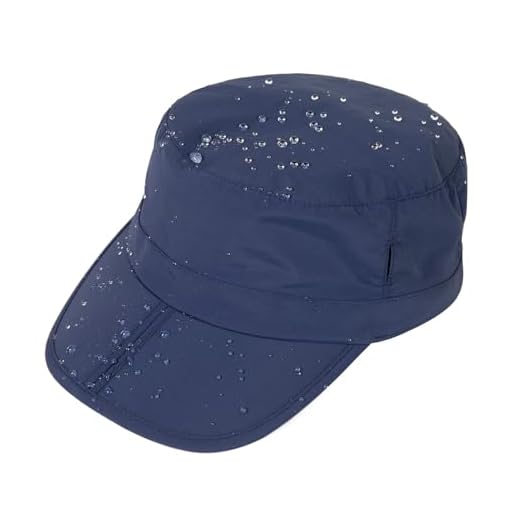 TOP-EX Men's Waterproof Cadet Cap with Folding Peak, darkblue, L-XL