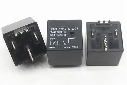 Relé 897P-1AC-S 6VDC de 4 pines y alta capacidad 70A V7-1A-P-6V-70A 1 unidad