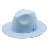 Felt Fedora Hat Classic Winter Hats for Women Men Panama Cap for Formal Dress Church Wedding Decor S