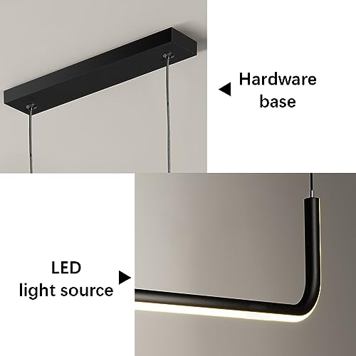 Lámpara colgante lineal LED para isla de cocina moderna 6