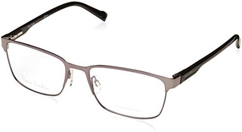 Pierre Cardin Eyewear Unisex Alloy Steel Frame with Dark Ruthenium Finish and Polycarbonate Lenses 56mm
