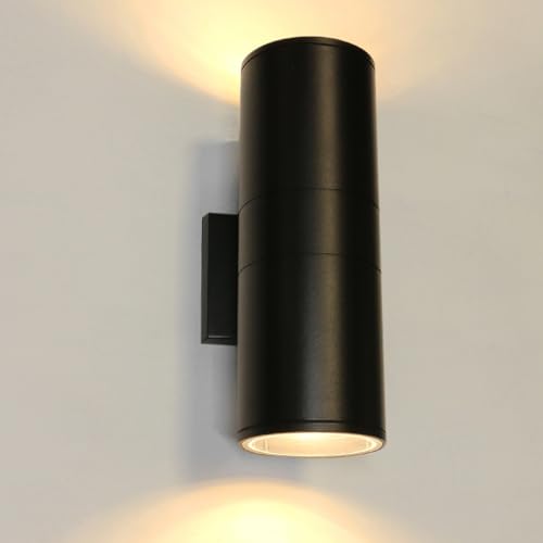 Image of rosykite Outdoor Wall Light Fixture, Cylinder Modern Up Down Lighting
