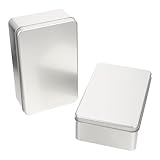 TOYANDONA 2 piezas Caja de Hojalata para Galletas Unidades Estuche Práctico de Mate para Almacenamiento de Snacks y Dulces Resistente y Decorativo con Tapa Plana