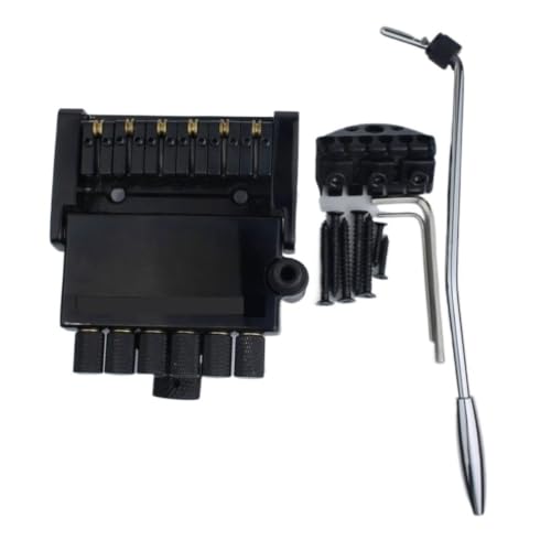 Cordier noir pour guitare sans tête à 6 cordes accessoire de pont trémolo W1002