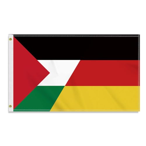 Große 90×150 CM Palästina Deutschland Flagge großes 150D Deutsch Palästinenser Freundschafts banner Strapazierfähige Doube-Seitendruck Dekor Messingösen large Palestine