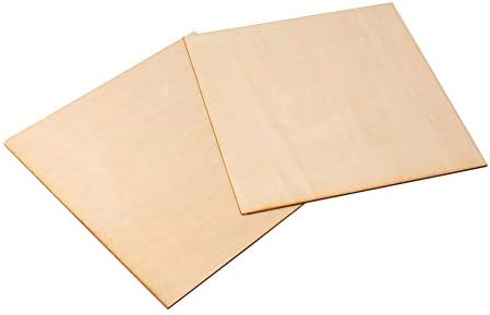 Homeswitch Rectangle Unfinished Craft DIY Basswood Wooden Sheets for DIY Building Model Parts Pack of 5 (200x200x1.5mm)