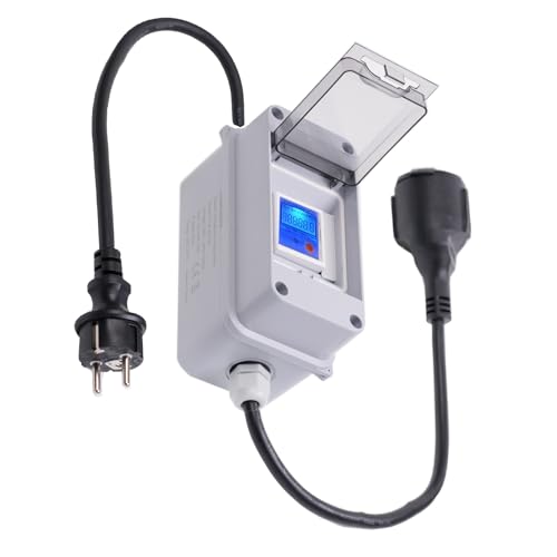 Mobiler intelligenter 230V Stromzähler mit Reset-Taste und IP65-wasserdichtem Gehäuse, H07RN-F Außenkabel, tragbar für Wohnmobile, Elektrofahrzeuge und Steckdosen