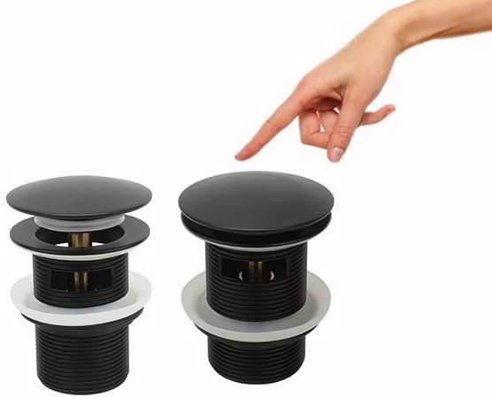 Matte Black Freestanding Bathtub Drain Stopper, Suitable for Most Bathtubs, Compatible with Drain Rough-in Kit