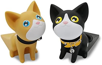 Door Stopper Decoration,Cute Cat Door Stop,Security Door Stopper Wedge 2 Piece