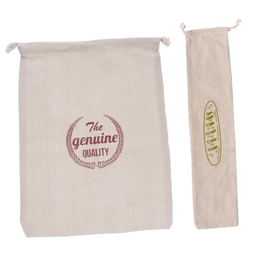 Cabilock 1 Juego Bolsa De Pan Shopping Bag Bolsas De Almacenamiento Tapas Doble Organizador De Cajones Mini Bolsas De Lazo Para Bolsas De Pan De Lino 2 Piezas