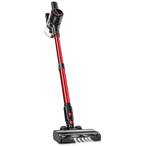 Cordless Vacuum Cleaner, 33Kpa Vacuum Cleaners for Home, 8-in-1 Anti-Tangle Stick Vacuum...