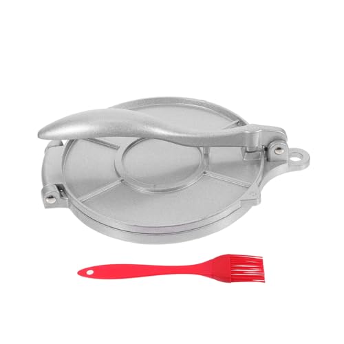 SOLUSTRE Tortilla Maker Pie Press Dumpling Skin Maker Mold Non-stick Manual Dough Press for Dumpling Wrapping Tortilla Making and Pierogi Pressing with Silicone Brush