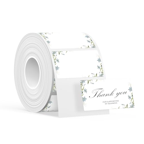 Papier d'étiqueteuse SUPVAN T50M 5 x 3 cm imperméable avec motif fleurs de 250 pièces