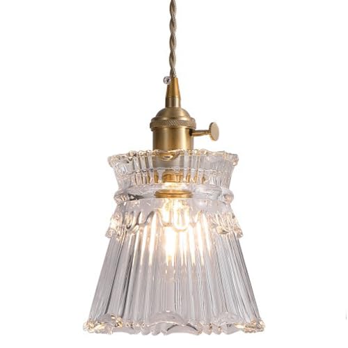 Suspension E27 en verre MOCHAMIK luminaire industriel chic pour bar et cuisine