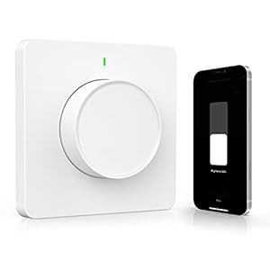 Smart Dimmer Maxcio, Wlan Lichtschalter, WiFi LED Dimmer Schalter Rotate Dimming, kompatibel mit Alexa/Google Home, APP Fernbedienung, Smart Switch mit Timer, Alexa Zubehör für Smart Home