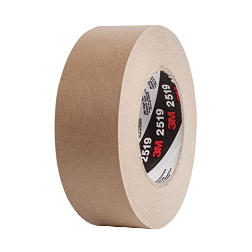 Image of 3M High Performance Flatback Tape 2519, Tan Color, General Purpose, High Temperature, Kraft Paper Backing, Moisture Resistant, Hand Tearable, 48 mm x 110 m, 7.1 mil, 24 /Case