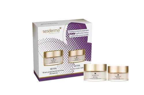 Image of Sesderma RETISIL Gift Set - Anti-Ageing Face Cream 50 ml + Eye & Lip Contour 30 ml - With Retinoid HPR, Hyaluronic Acid & Growth Factors - Regenerating Care Against Wrinkles