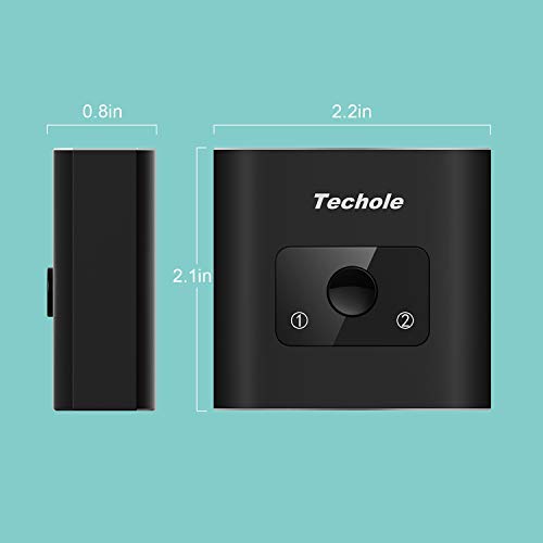 HDMI Switch 4K HDMI Splitter-Techole Aluminum Bi-Directional HDMI Switcher 2 Input 1 Output, HDMI Switch Splitter 2 x 1/1 x 2. No External Power Required, Support 4K 3D HD 1080P for Xbox PS4 Roku HDTV - Thumbnail 3