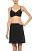 Gemsli Classica, Nylon Half Slip with Tiny Lace, Cling Free, X-Large-20 Inches Black