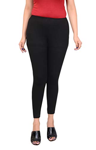 Image of High Waist Solid Woman Legging for Casual & Formal Wear Cotton Lycra Ankle Length Leggings