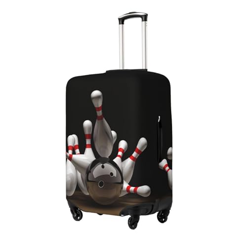 3d Bowling Ball Travel Luggage Cover Suitcase Protector Bag, Fits 18-32 Inch Luggage, Double-Sided Printed Baggage Covers For Kid And Adult,Small2