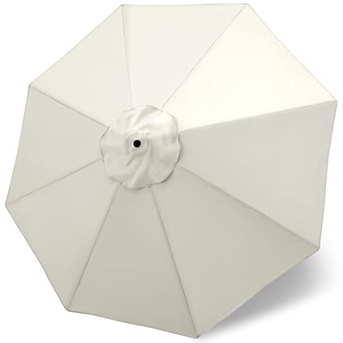 Mastercanopy Patio Umbrella 9 Ft Replacement Canopy For 8 Ribs-Creamy White #TOP1