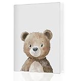 Qnhij Kids Photo Album 4x6 Hold 36 Photos, Bear Lovers Gifts, Cute Brown Bear Girls Boys Toddler Small Photo Album Picture Memory Book Keepsake for Baby Shower Newborns Family