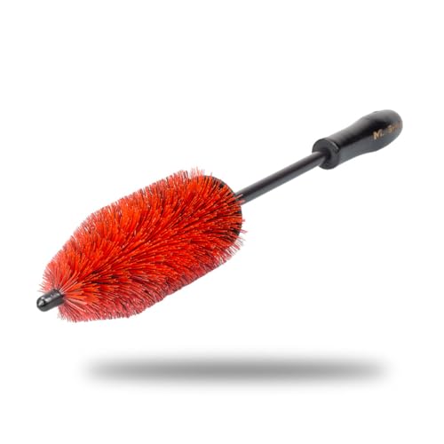 Maxshine 6” Universal Bristle Wheel & Rim Brush | Short PP Handle with Soft Durable Bristles | Quick, Safe & Cleaning Tool for Wheels, Rims, Exhausts & Engine Bays | Detailing for Cars, Trucks & SUVs