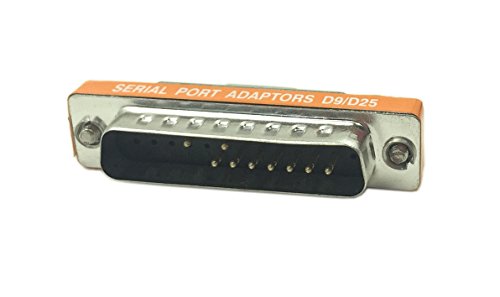 LEMENG DB9 Female to DB25 Male Mini Serial Port Cable Adapter Gender Changer