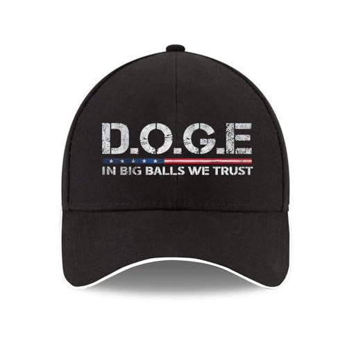 Adult's Fashion Operator Hats,D.O.G.E. in Big Balls We Trust I Voted for Big Balls Baseball Hat with A White Border Gift for Men Women