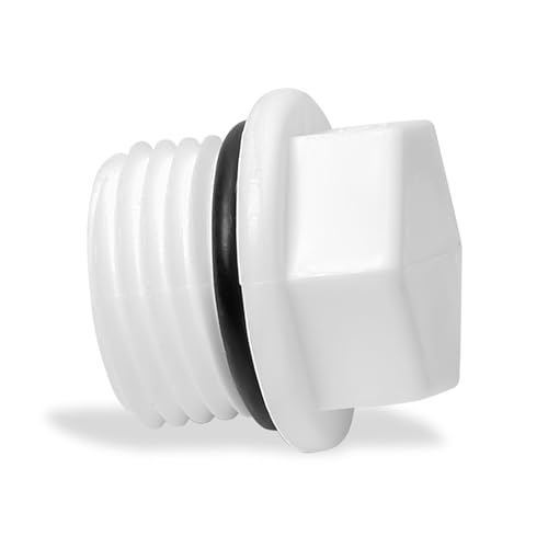 Enchufe roscado macho de 1/2 pulgada, tapa de extremo de tubo de PVC de 0.5 pulgadas, conector de tapa de extremo, accesorios de tubería de PVC SCH 40 MNPT 1/2 para fontanería, línea de agua, 1 unidad