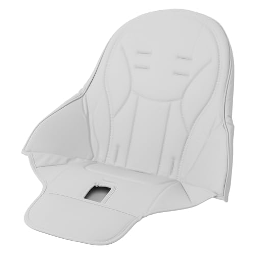 BTSEURY High Chair Pad, Dining Chair Pad, Leather Cushion, Soft Comfortable PU Leather Cushion Water Baby Dining Chair Cover Replacement (Light Gray)