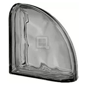 Quality Glass Block 7.5 x 7.5 x 3 Pegasus Metalized Nordica Wave Double End Block Glass Block