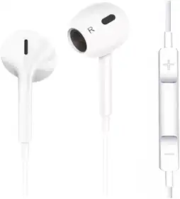 Fone de Ouvido com Fio 3ª Geração, Qualidade Premium. Compatível com Lightning, IOS. Compatível com iPhone 5, 6, 7, 8, X, 11, 12, 13 e 14.