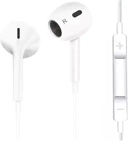 Fone de Ouvido com Fio 3ª Geração, Qualidade Premium. Compatível com Lightning, IOS. Compatível com iPhone 5, 6, 7, 8, X, 11, 12, 13 e 14.