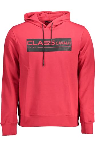 Pull en coton Cavalli Class rouge XL idéal pour vos sorties décontractées