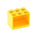Produktbild Bausteine gebraucht 1 x Lego System Schrank Gehäuse gelb 2 x 3 x 2 Tür Kiste Box Container Cupboard Noppen voll 4532a