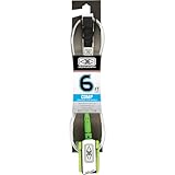 Ocean & Earth Comp Moulded White Surfboard Leash - 6'
