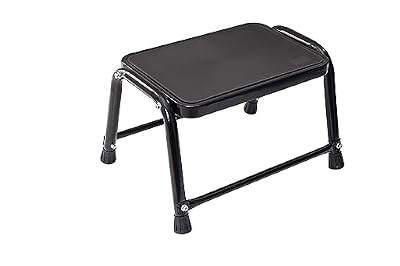 Leekpai Improved Heavy Duty Step Stool for Adults & Seniors - Rugged Metal Design, 2 Support Rods Holds 350 lbs, 15x10 No Slip Platform, 10.5" High, Anti-Skid Legs, Easy Photo Assembly Instructions…