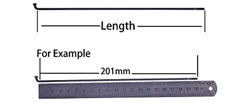 Fahrradspeichen,Fahrrad Speichen,Speichen maßgeschneiderte Speichenradius Stricknadel Edelstahl 14g Schwarzer Sliver Gerade Kopf Fahrradspeichen