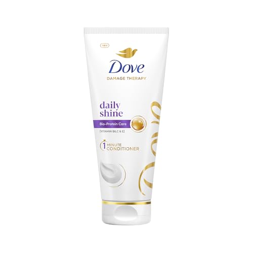 Dove Daily Shine 1-min Conditioner with Bio-Protein Care and Vitamin B6,C & E for dull hair, for upto 72 hours^ of effortlessly detangled and visibly radiant hair