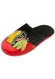 NHL Chicago Blackhawks Mens Colorblock Slide Slippers, Team Color, Large (11-12)