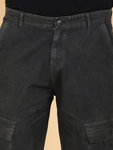 Image of KOTTY Men's Streetwear Style Utility Cargo Pants with Drawstring Waist and Flap Pockets