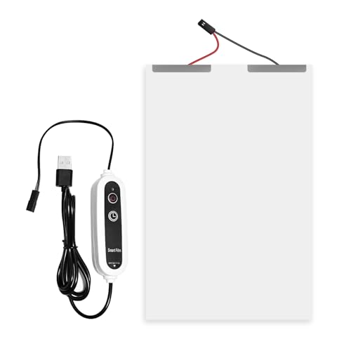 Bonxrdun Elektronische Pdlc Smart Film A4 Probe umschaltbare elektrische Glasfolie (21 cm x 29,7 cm)